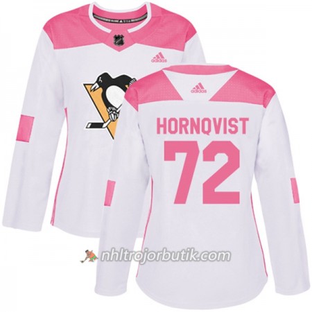 Dame Ishockey Pittsburgh Penguins Tröja Patric Hornqvist 72 Adidas 2017-2018 Vit Rosa Fashion Authentic